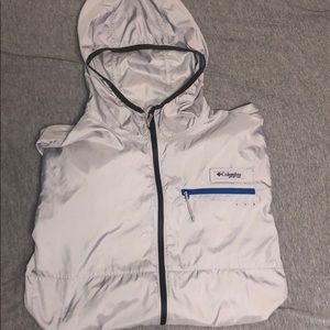 Grey Light Columbia PFG Windbreaker
